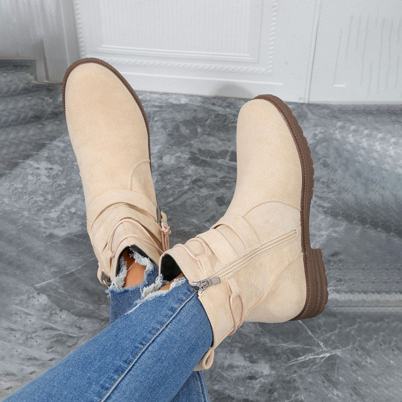 Levoire | Bottes Mi-Hautes Robustes À Boucle Pour Femmes
