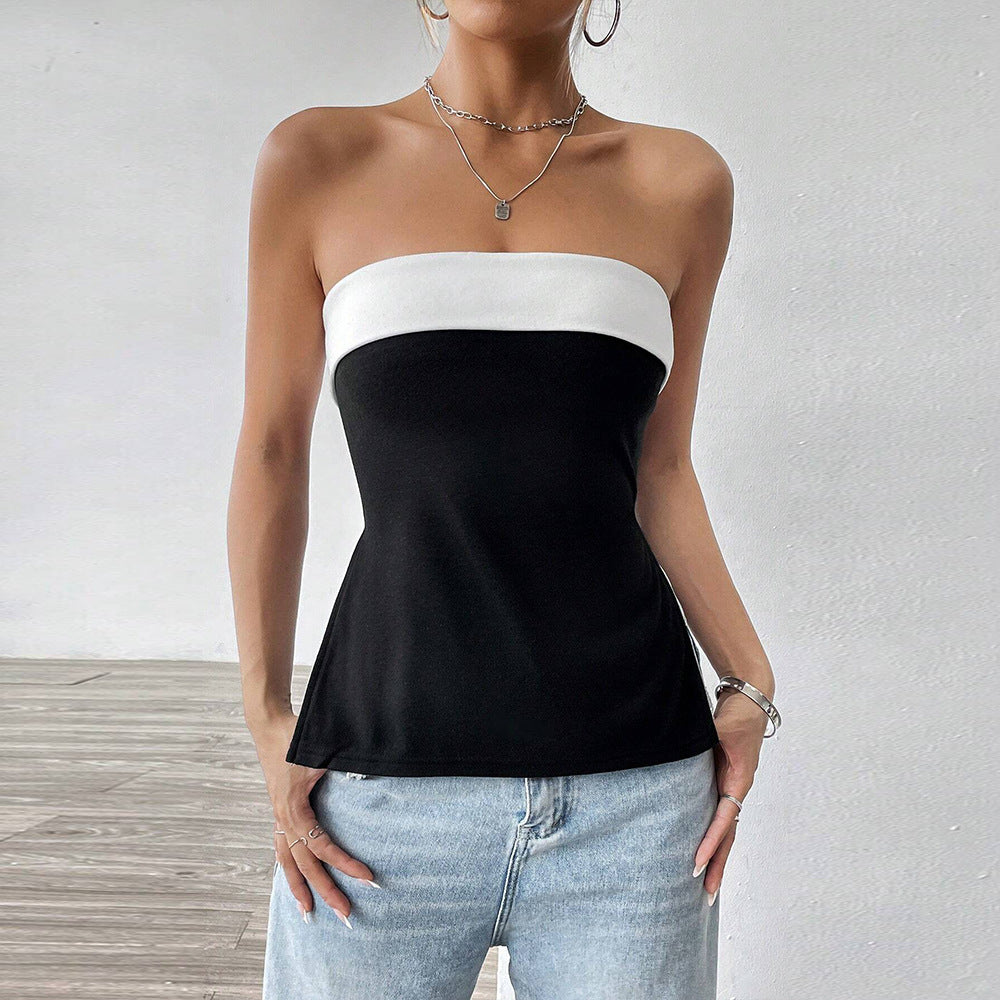 Débardeur pour femmes avec une silhouette ajustée et un design contrasté élégant Levoire
