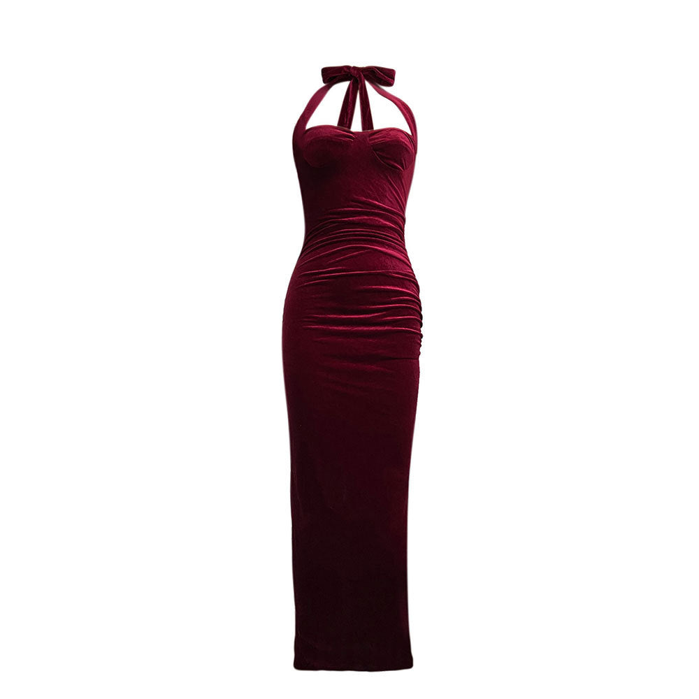 Robe de soirée ajustée pour femmes avec décolleté en cœur élégant et design drapé Levoire