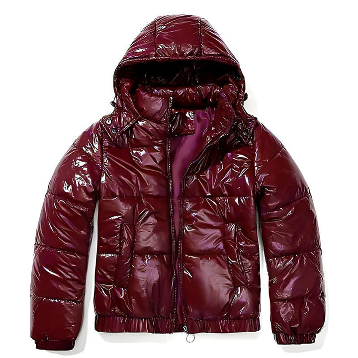 Dames Duvet brillant avec capuche amovible Avriane
