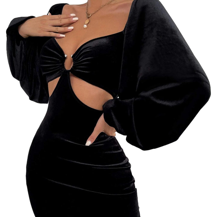 Robe de cocktail pour femmes avec une coupe flatteuse et des manches bouffantes élégantes Levoire