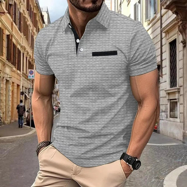 Levoire | Polo pour homme à boutons Helle Gris