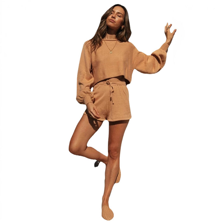 Ensemble décontracté pour femmes avec sweat court et short Levoire