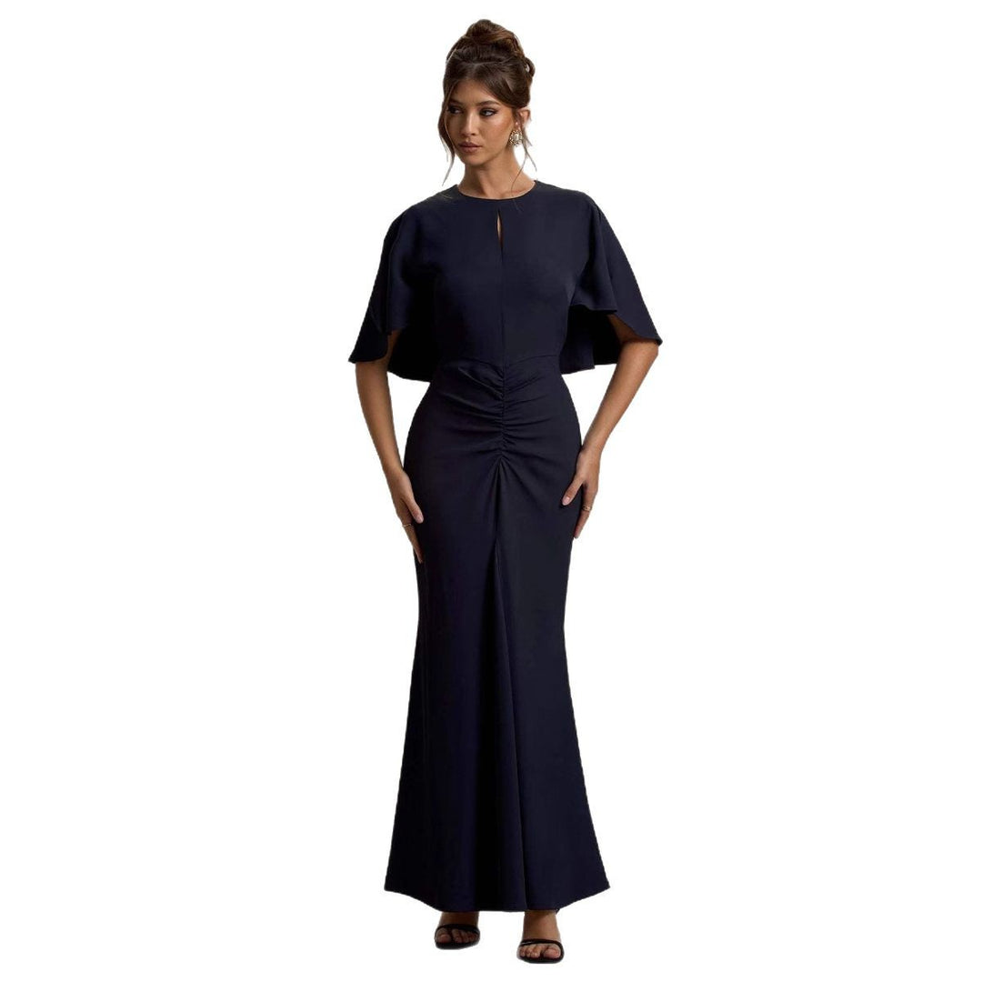 Robe de soirée élégante pour femmes avec coupe fluide et manches courtes à la mode Levoire