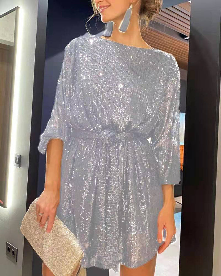Levoire | Couleur unie, à sequins, taille taille Gris