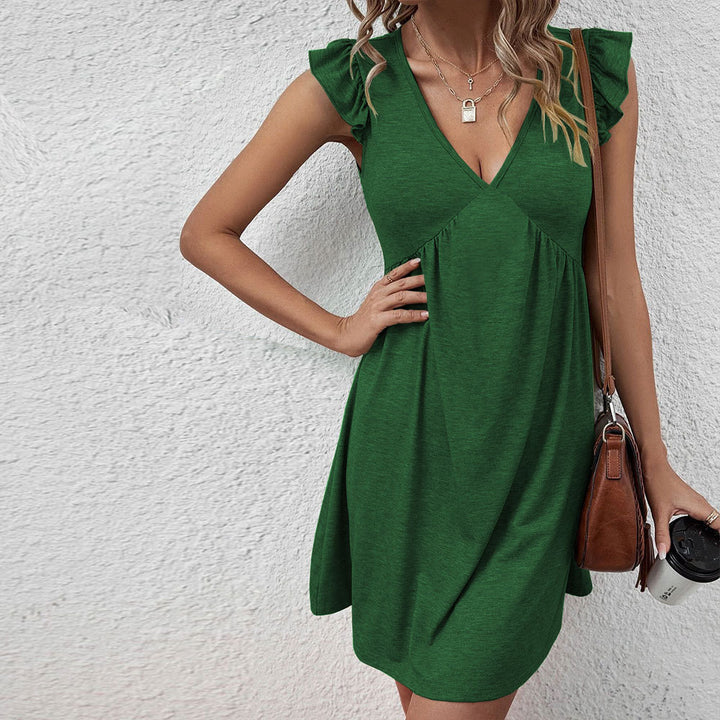 Robe décontractée pour femme avec décolleté en V et découpes froncées Levoire