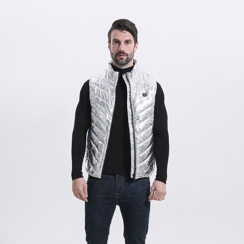 Levoire | Gilet outdoor argenté à neuf zones