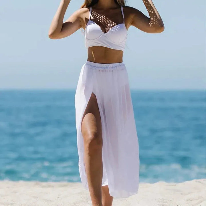 Levoire | Robe couvrante de bikini trois pièces pour femmes Blanc