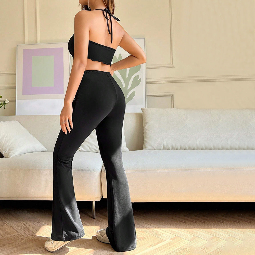 Ensemble deux pièces de sport pour femme avec un haut respectueux de la peau et un pantalon ajusté Levoire
