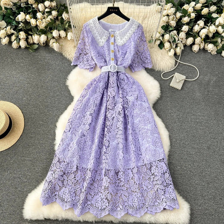 Levoire | Robe en dentelle mi-longue Lila Taille libre
