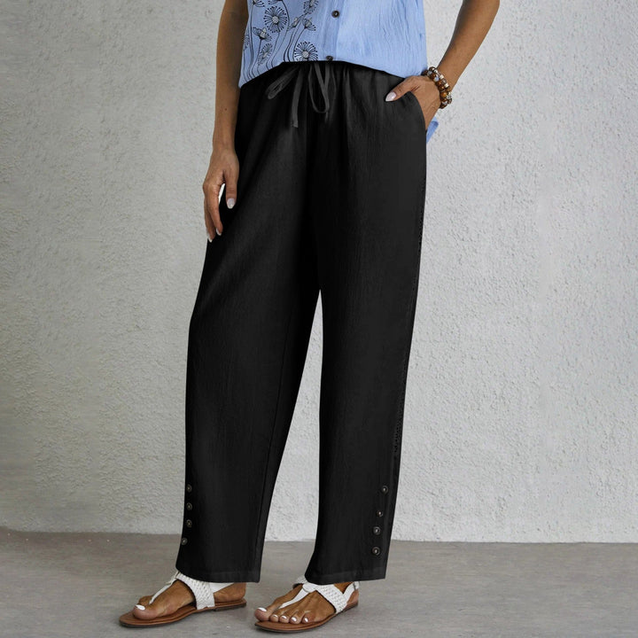 Levoire | Pantalon À Boutons Sans Effort Noir