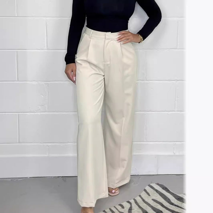 Pantalons palazzo élégants pour femmes avec taille haute et matériau doux Levoire