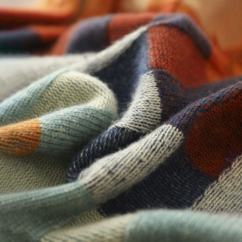 Levoire | En Tricot À Carreaux Colorés