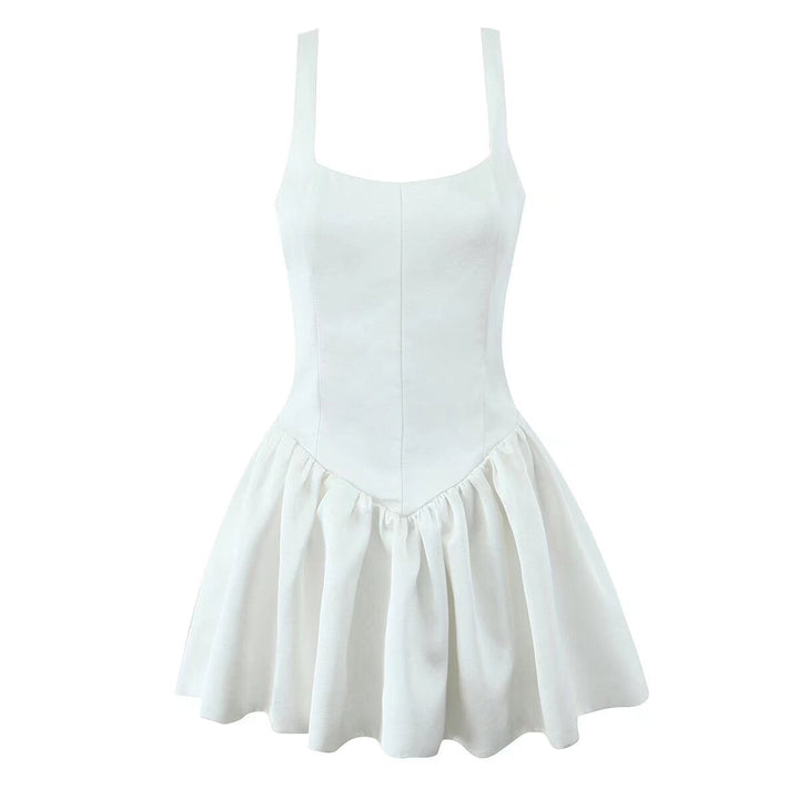 Levoire | Robe courte à manches bouffantes ludique Blanc