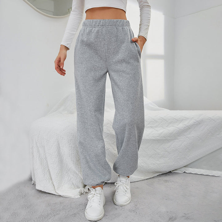 Pantalons de survêtement décontractés pour femmes avec taille élastique et poches latérales Levoire