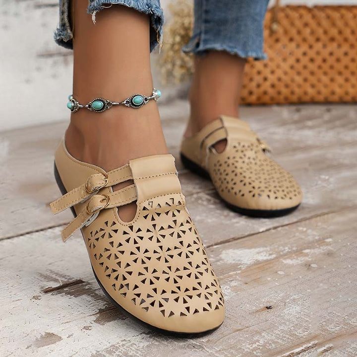 Levoire | Pantoletti Ilmava Pour Femmes Avec Bout Fermé Et Lacets
