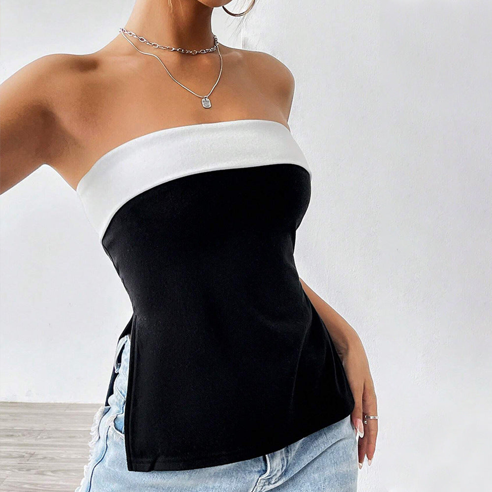 Débardeur pour femmes avec une silhouette ajustée et un design contrasté élégant Levoire