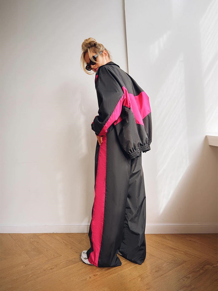 Levoire | Trendik Contraste Veste Tricot Chemise Pantalon Survêtement noir