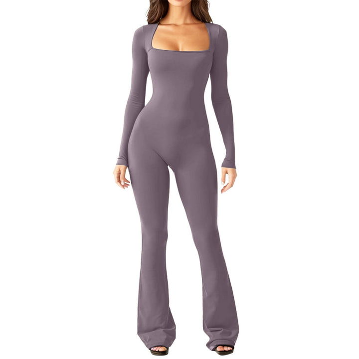 Levoire | T-shirt sexy profond en V slim simple Lila gris
