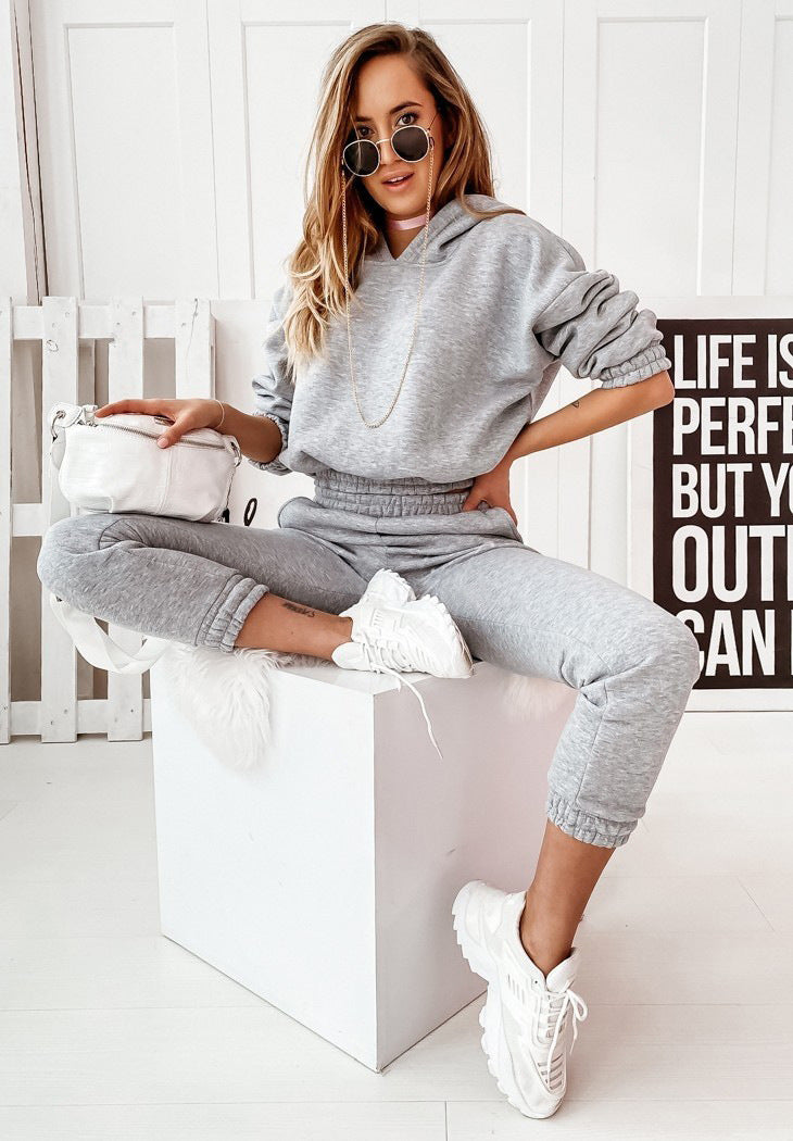 Survêtement confortable pour femmes avec capuche et taille élastique Levoire