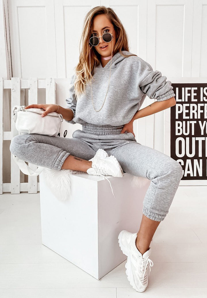 Survêtement confortable pour femmes avec capuche et taille élastique Levoire