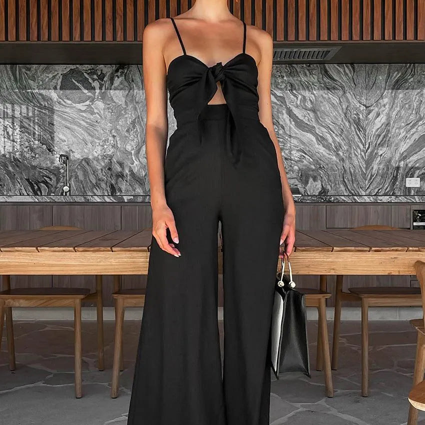 Levoire | Ensemble pantalon femme à jambes larges Noir