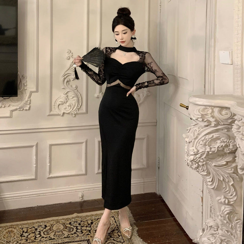 Levoire | Robe dos nu Nouvelle combinaison de dentelle Robe dos nu