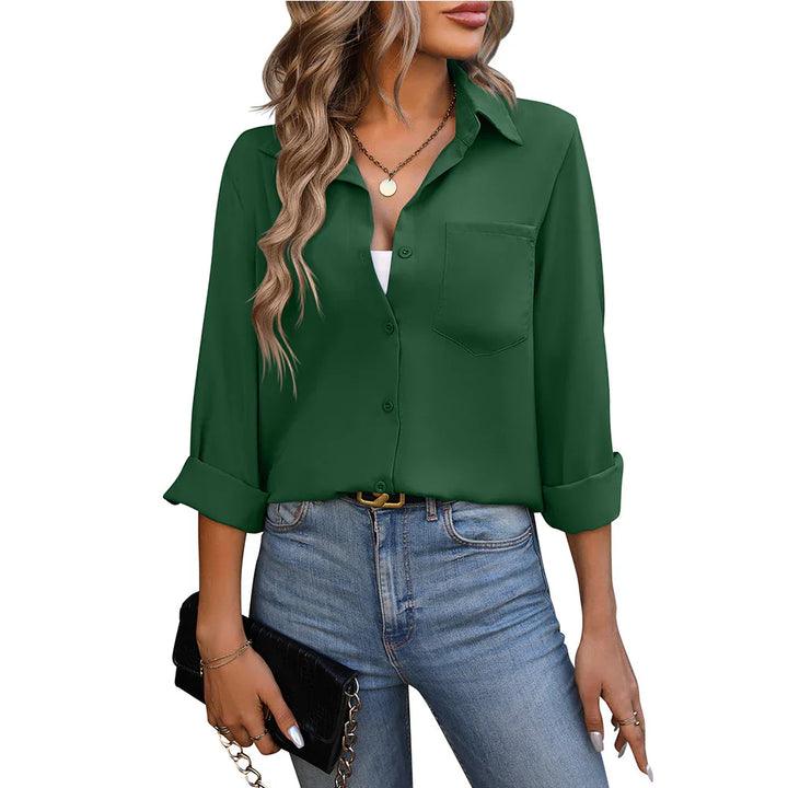 Levoire | Chemise Classique À Manches Longues Pour Femme Vert