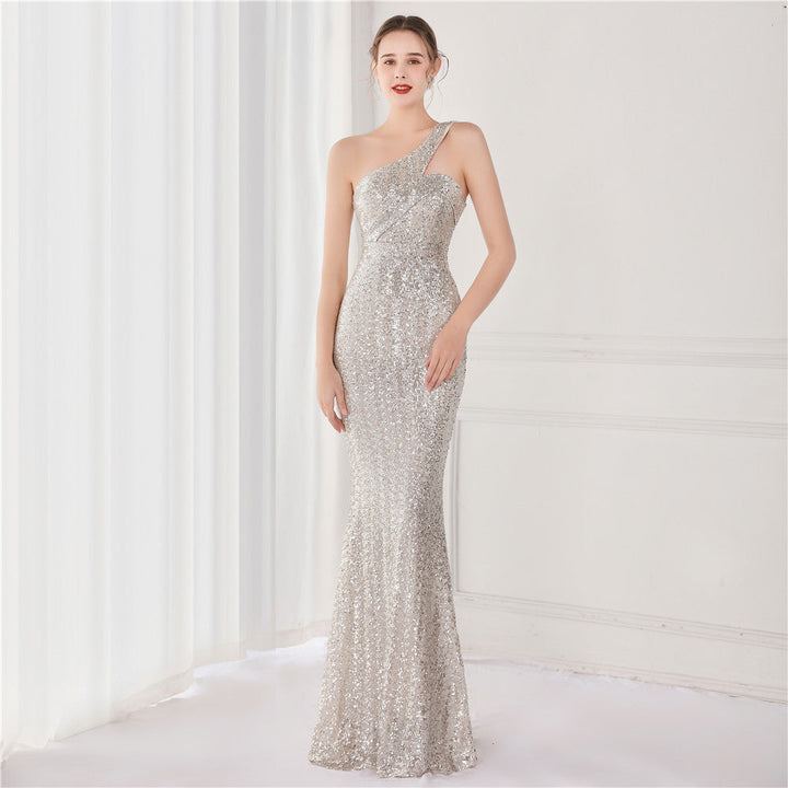 Levoire | Robe de soirée décontractée et élégante Argent XL