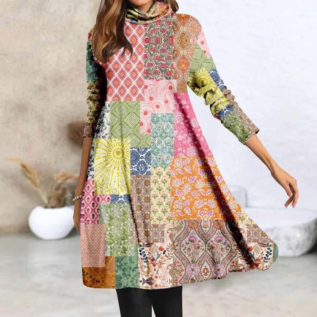 Levoire | Chic Fashion Col Roulé Robe Longue A2