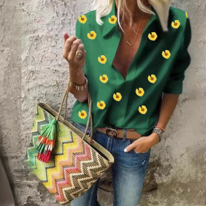 Blouse moderne pour femmes avec motif floral Levoire