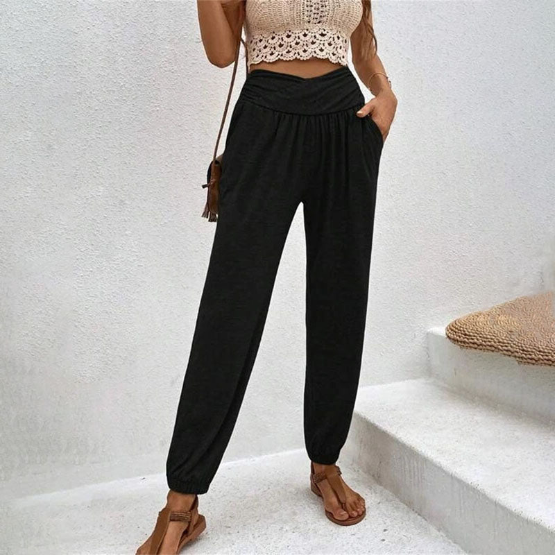 Levoire | Décontracté Pantalons D'Été Légers Pour Femmes Noir