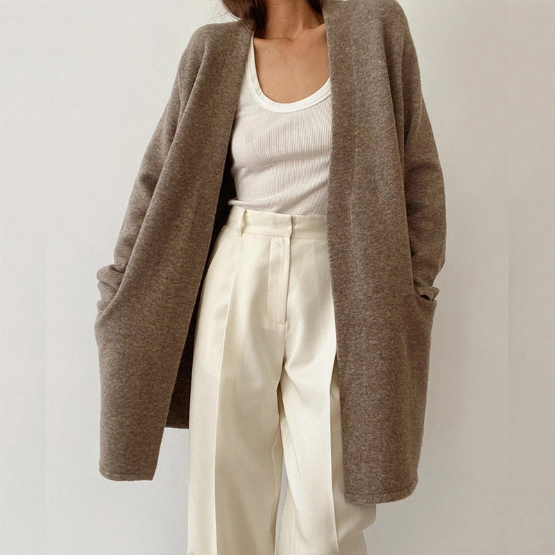 Levoire | Veste Élégante Unie Avec Poche Braun
