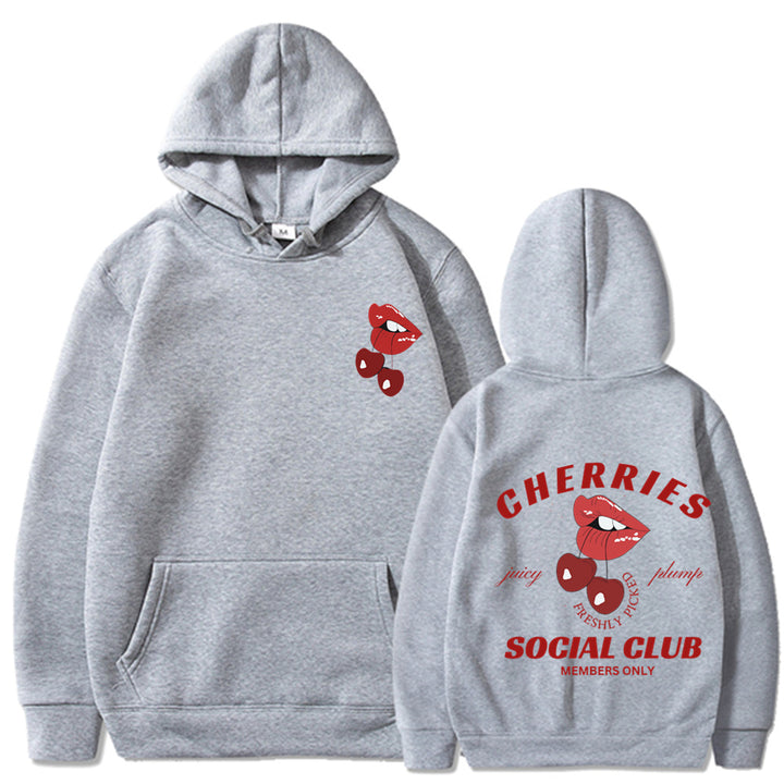 Sweat à capuche femme avec design cerise exclusif Levoire