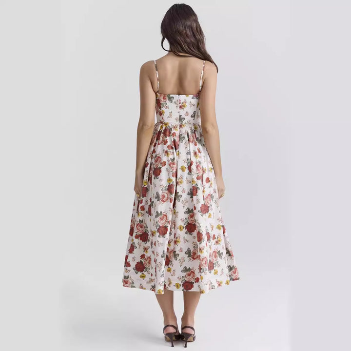 Robes maxi pour femmes avec motif floral et silhouette élégante et fluide Levoire
