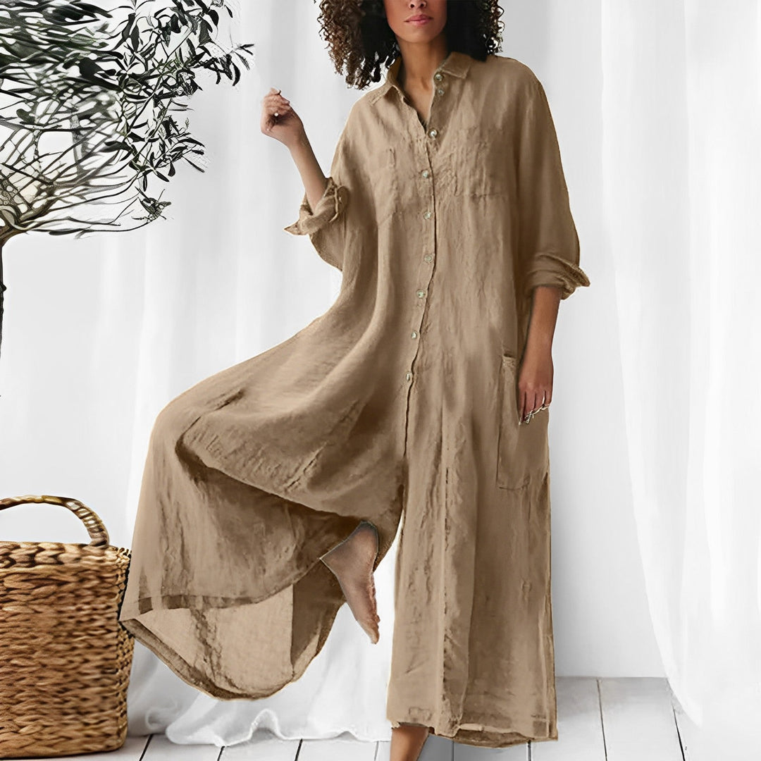 Levoire | Combinaison Élégante Grande Taille Khaki