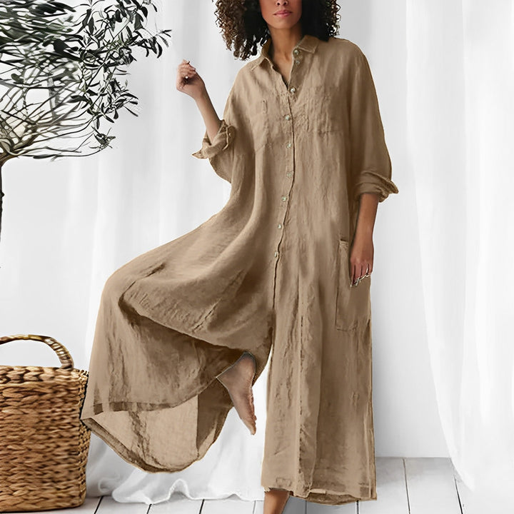 Levoire | Combinaison Élégante Grande Taille Khaki