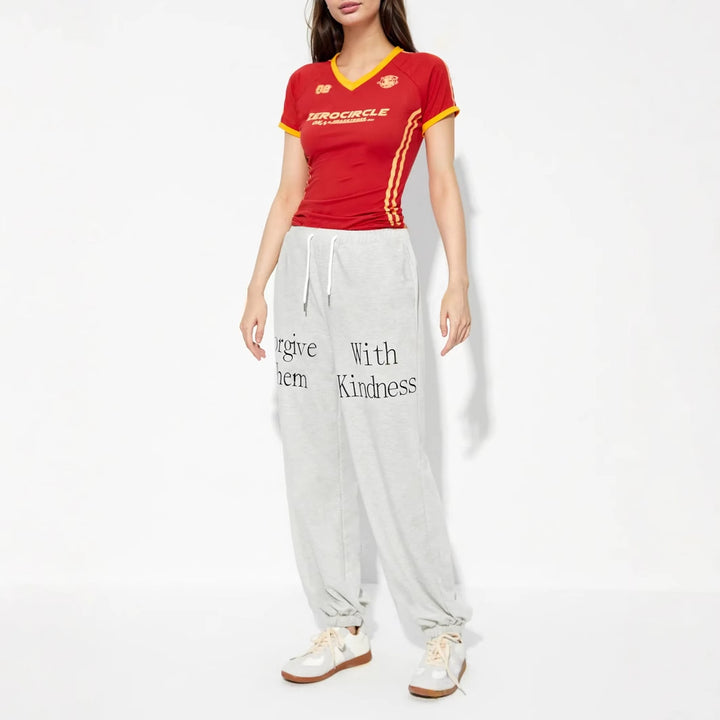 Pantalons de jogging décontractés pour femmes avec imprimé graphique et taille élastique Levoire