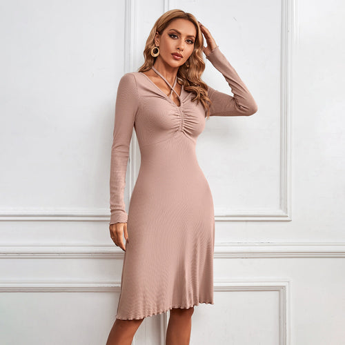 Levoire | Robe mi-longue à manches longues Robe en A élégante