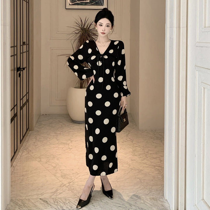 Levoire | Robe sans manches à fermeture éclair à rayures polka