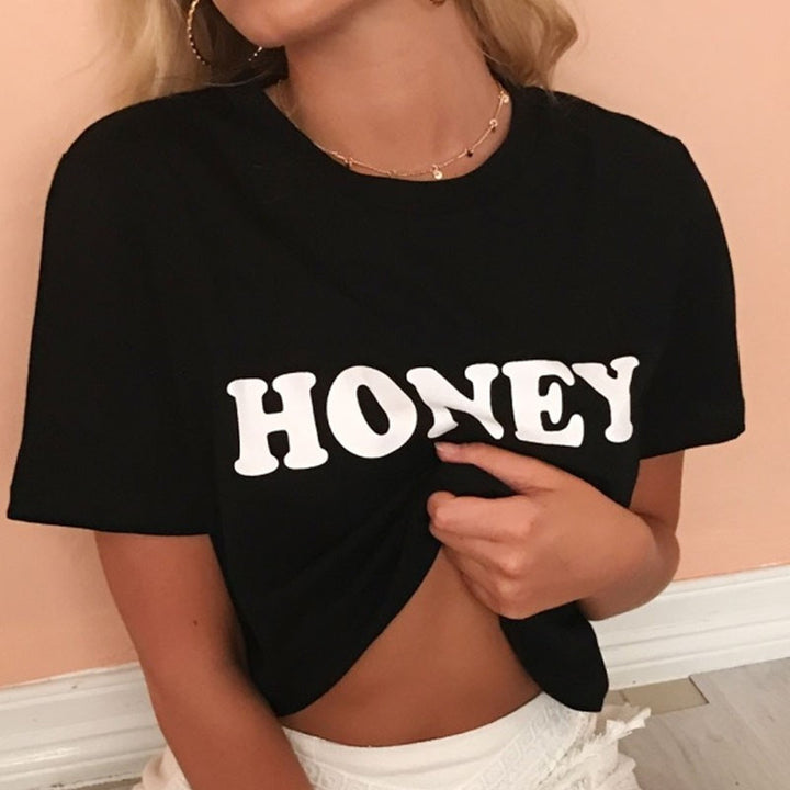 T-shirt pour femmes avec lettrage tendance Levoire