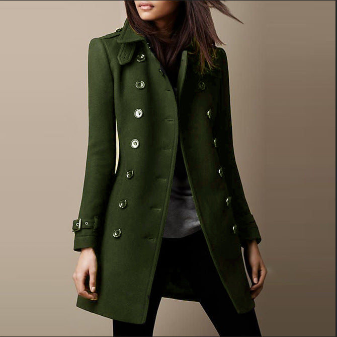 Levoire | Manteau Long Élégant Vert