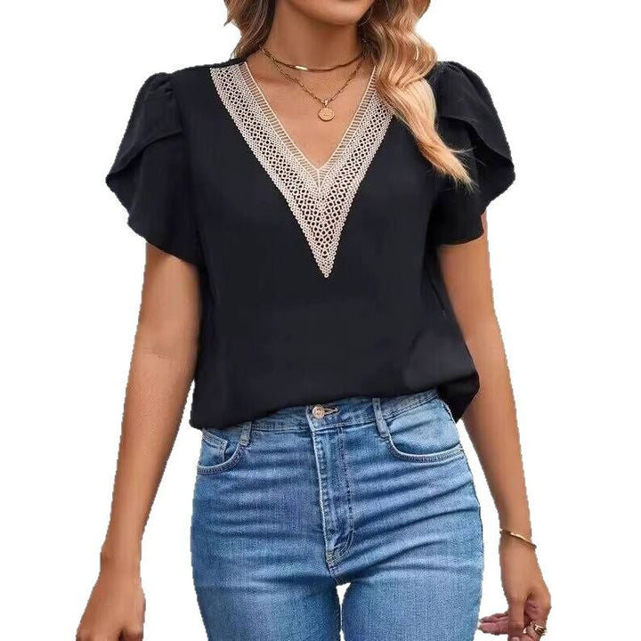 Levoire | Simple-Top Été V-cou Sans Manches Décontracté T-shirt
