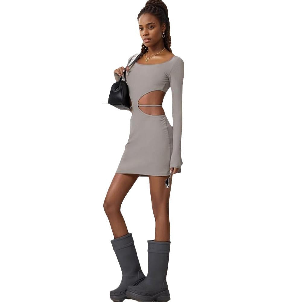 Robe mini découpée pour femme avec manches longues et design ajusté Levoire