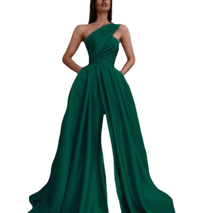 Levoire | Robe de soirée longue sans bretelles asymétrique élégante