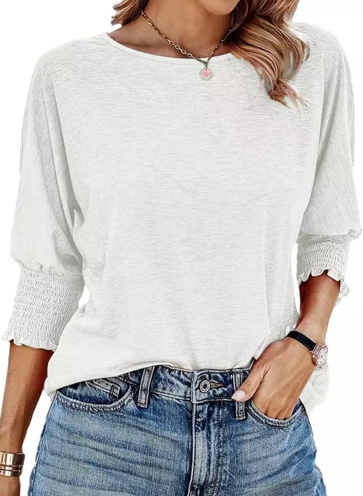 Chemise décontractée pour femmes avec manches ballons et détails volantés Levoire