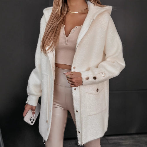 Veste en polaire confortable pour femmes avec capuche et poches pratiques Levoire