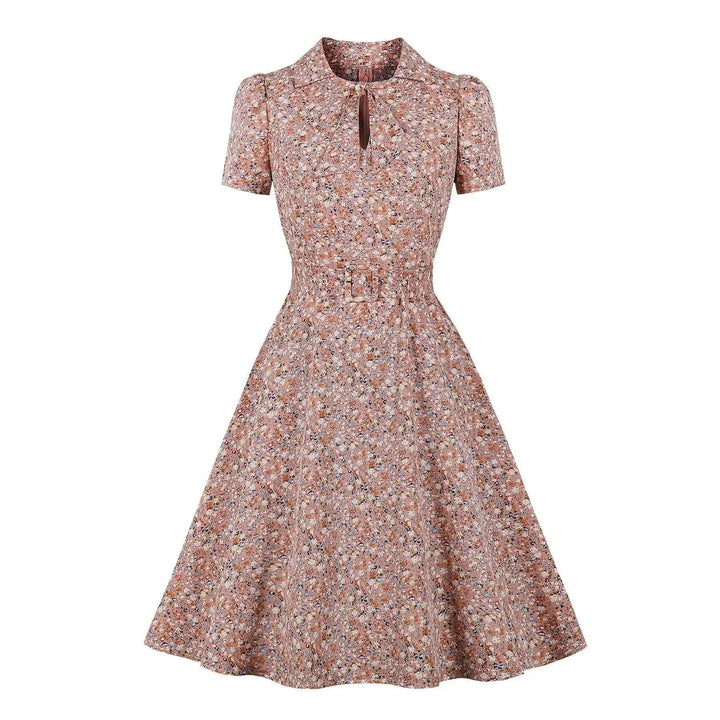 Levoire | Robe à manches courtes avec un petit motif floral Rosa