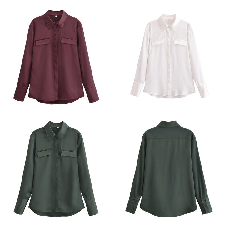 Levoire | Blouse en satin printanier brillant