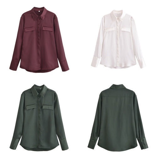 Levoire | Blouse en satin printanier brillant